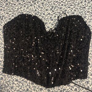 Windsor Black Sequin Embellished Top